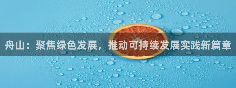 舟山：聚焦绿色发展，推动可持续发展实践新篇章