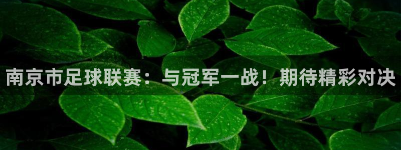 南京市足球联赛：与冠军一战！期待精彩对决